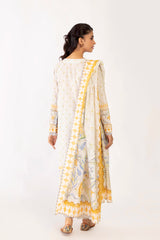 Mustard Printed 3PC Unstitched