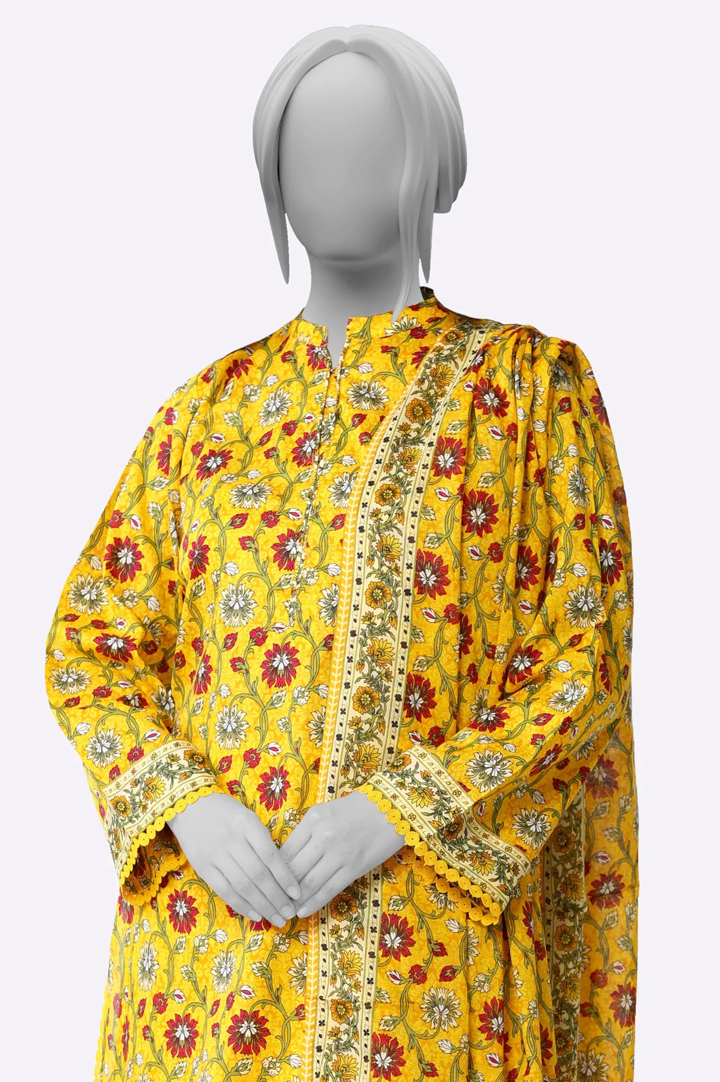 Mustard Printed 3PC From Sohaye By Diners