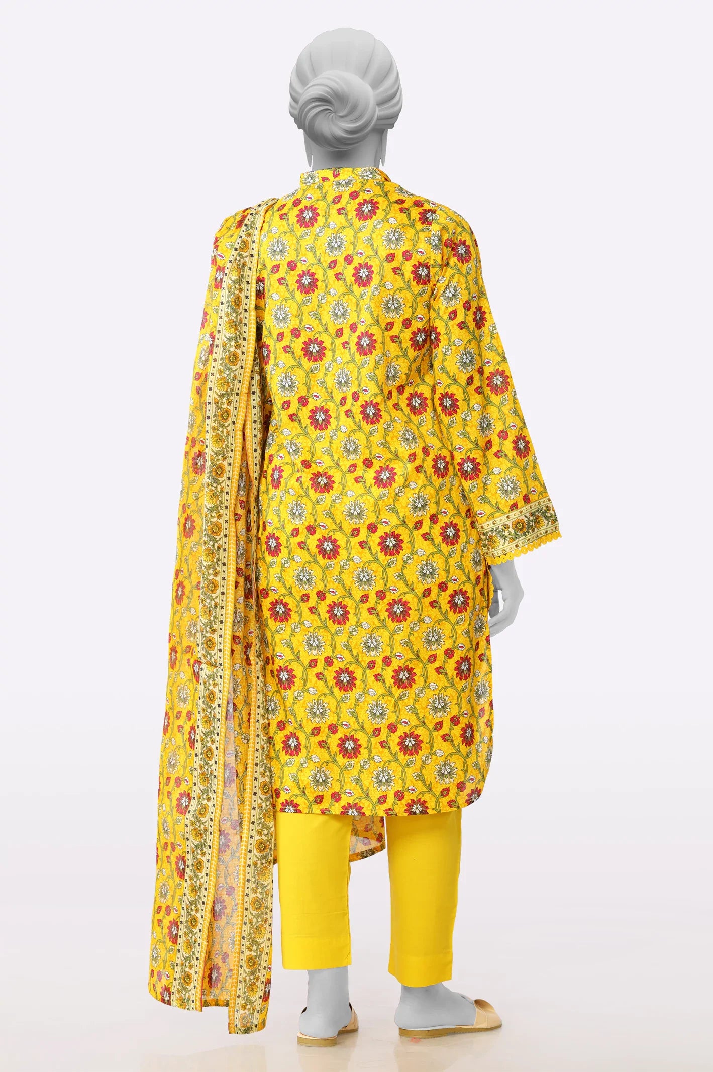Mustard Printed 3PC From Sohaye By Diners