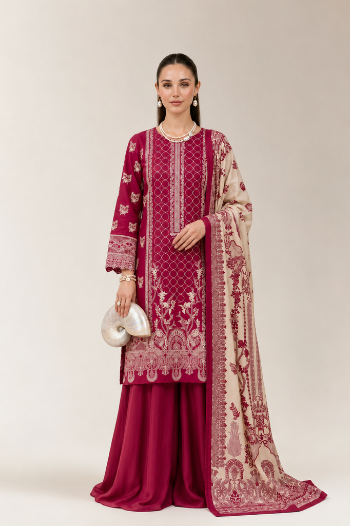 Printed Unstitched 3PC