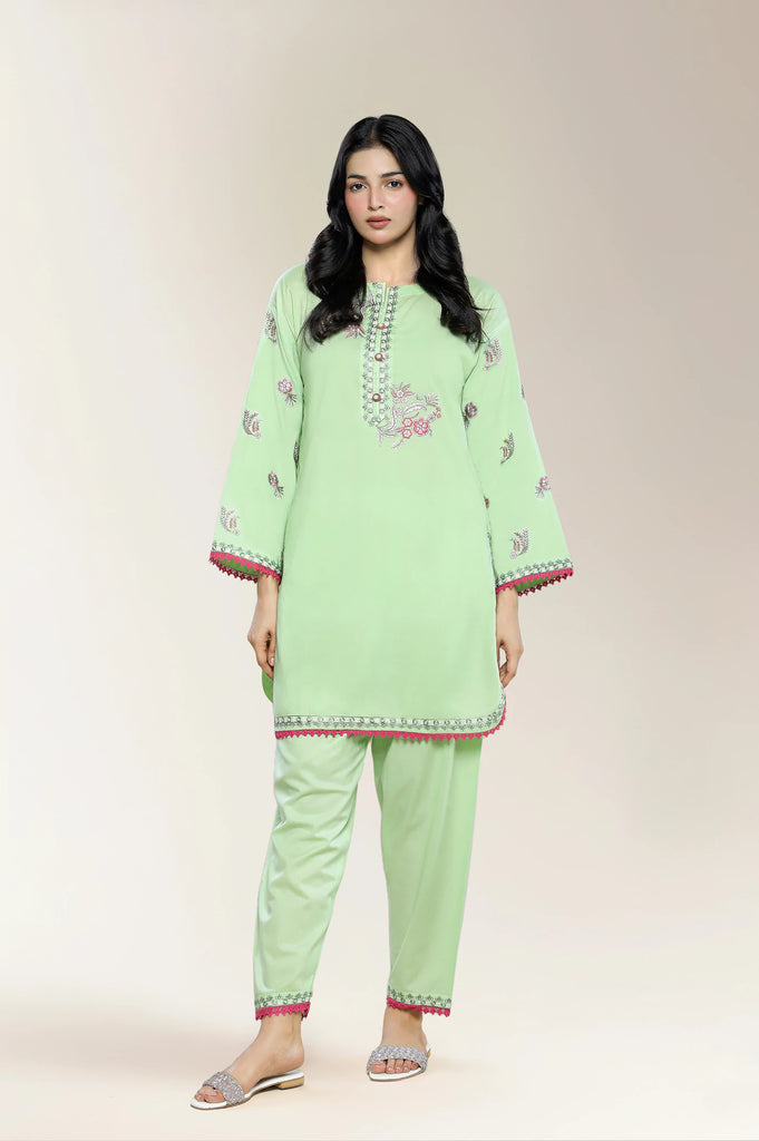 Embroidered Green 2PC