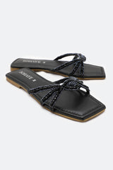 Black Ladies Casual Slippers