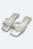 Silver Ladies Casual Slippers