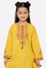 Yellow Embroidered Girls 2PC