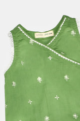 Light Green Embroidered Infant 2PC