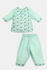 Sea Green Printed Infant 2PC