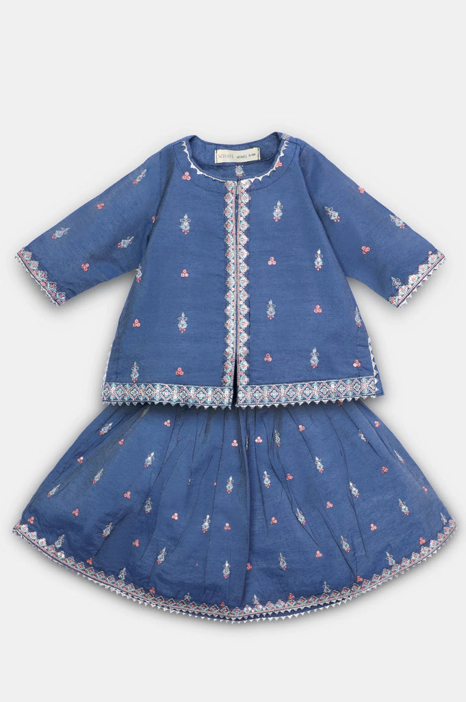 Blue Embroidered Infant 2PC From Sohaye By Diners