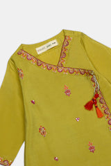 Mustard Embroidered Infant 2PC