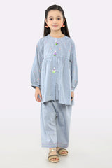 Grey Embroidered Girls 2PC