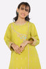 Yellow Embroidered Girls 2PC