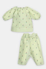 Light Green Embroidered Infant 2PC From Sohaye By Diners