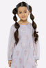 Lilac Embroidered Girls Kurti