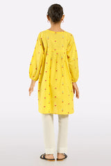 Yellow Embroidered Kurti