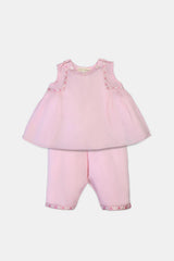 Light Pink Embroidered Infant 2PC