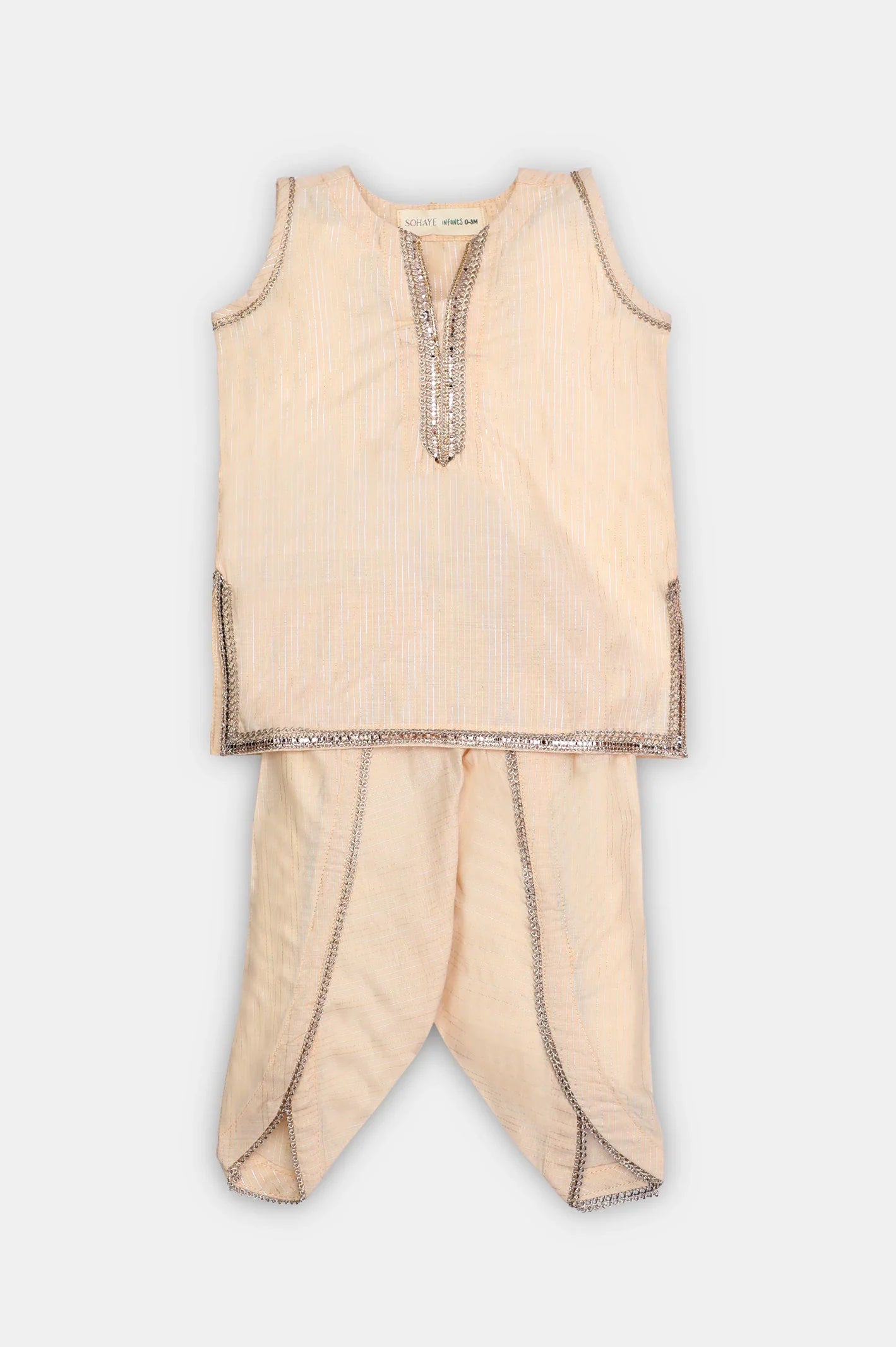 Peach Stylised Infant 2PC From Sohaye By Diners