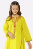 Yellow Embroidered Girls Kurti