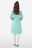 Sea Green Embroidered Girls Kurti