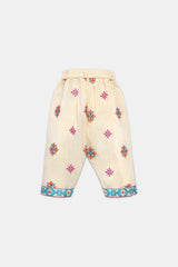 Beige Embroidered Infant 2PC