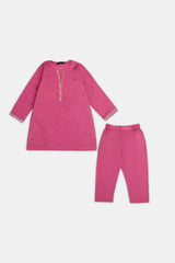 Light Pink Embroidered Girls 2PC
