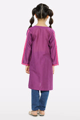 Purpled Embroidered Girls Kurti