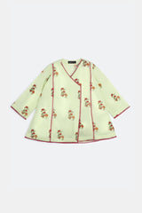 Light Green Embroidered Girls Kurti