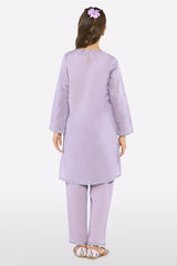 Lilac Embroidered Girls 2PC