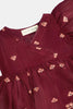 Maroon Embroidered Infant 2PC