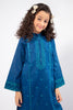 Navy Blue Embroidered Girls 2PC