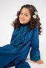 Navy Blue Embroidered Girls 2PC