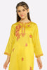 Yellow Embroidered Girls Kurti