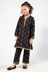 Black Embroidered Girls 2PC