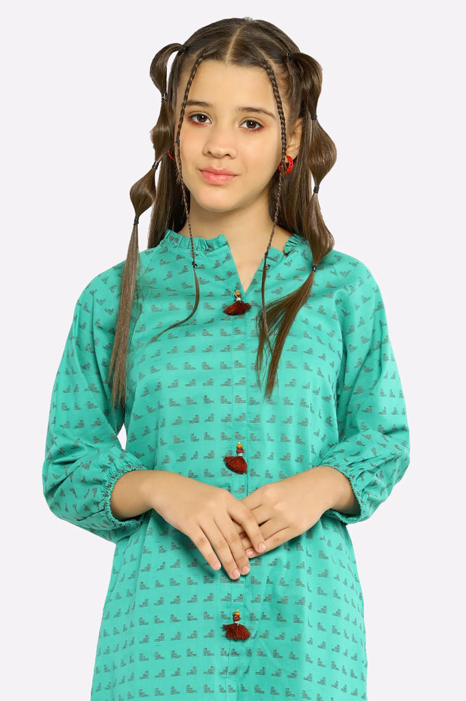 Sea Green Stylised Girls 2PC