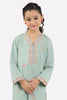 Light Green Embroidered Girls 2PC