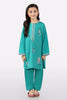 Green Embroidered Girls 2PC