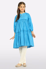 Blue Stylised Girls Kurti