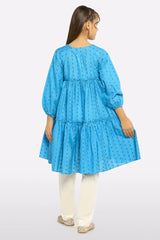 Blue Stylised Girls Kurti