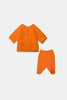 Orange Embroidered Infant 2PC