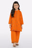 Orange Embroidered Girls Kurti