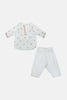 Embroidered Off White Infant 2PC