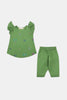 Green Embroidered Infant 2PC