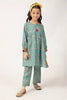 Green Printed Girls 2PC
