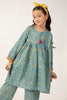 Green Printed Girls 2PC