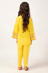 Yellow Printed Girls 2PC