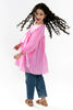Pink Stylised Girls Kurti