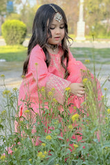 Embroidered Jacquard Coral Girls 3PC