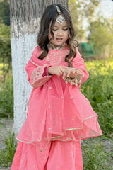 Embroidered Jacquard Coral Girls 3PC