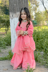 Embroidered Jacquard Coral Girls 3PC