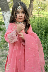 Embroidered Jacquard Coral Girls 3PC