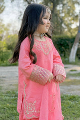 Embroidered Jacquard Coral Girls 3PC