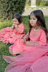 Embroidered Jacquard Coral Girls 3PC